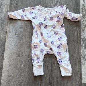 Bonds White and Purple Floral Kids Footie